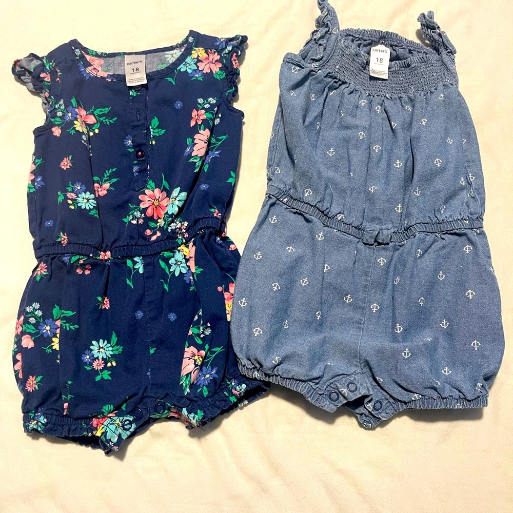 Two Blue Cater’s onesies. Both are size 18 month.